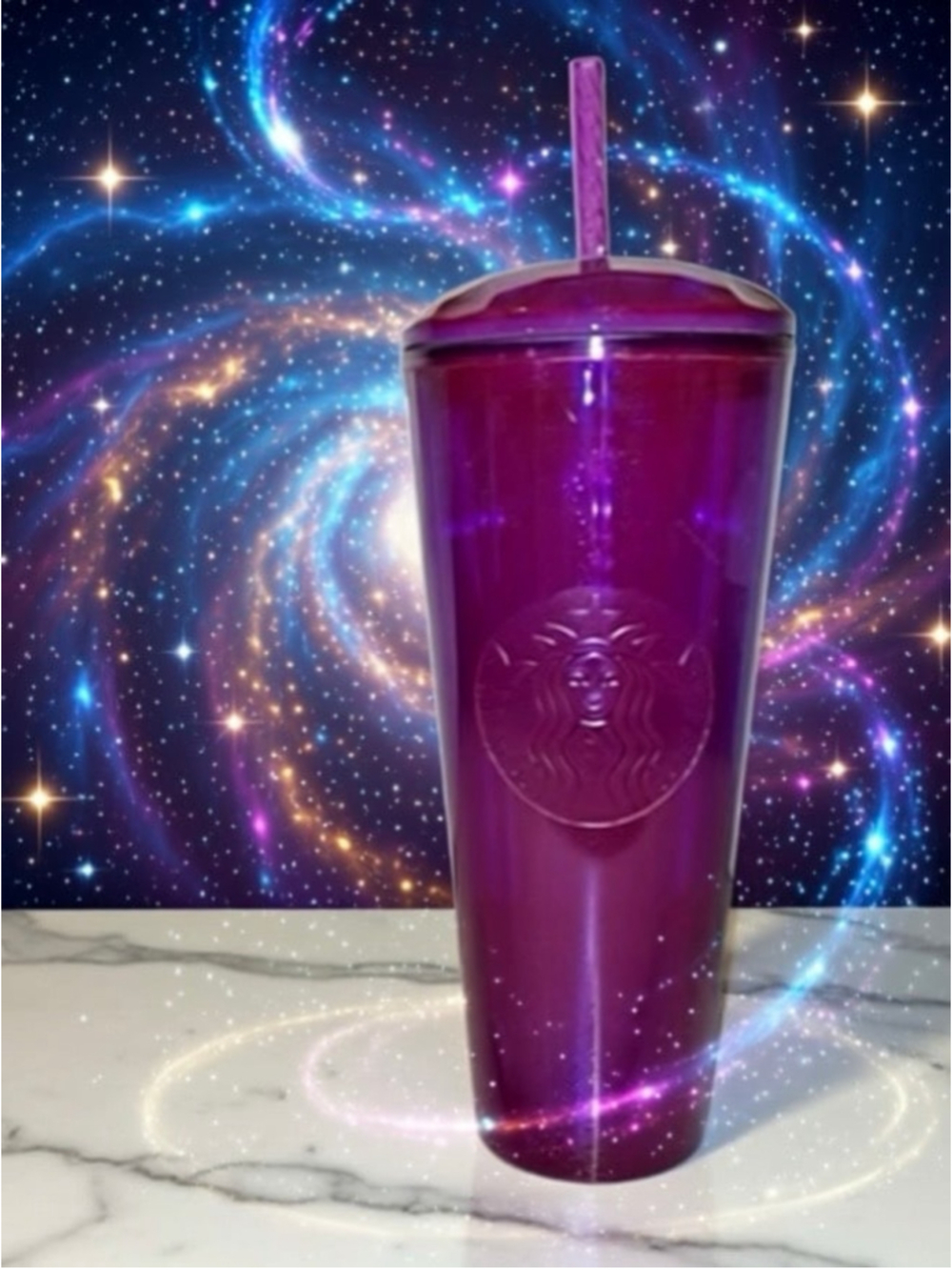 Starbucks 24oz Venti Tumbler Purple Kaleidoscope Dome Cold Cup - New
